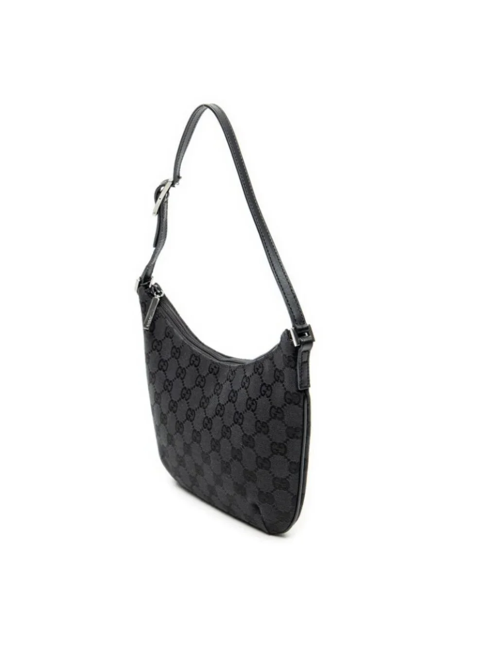 Gucci Pochette Hobo Black GG Canvas